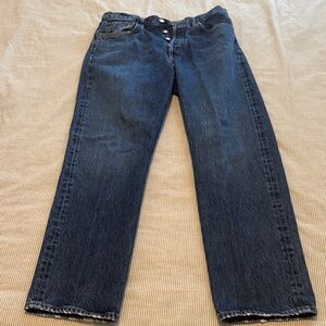 Agolde Dark Blue Straight Jeans